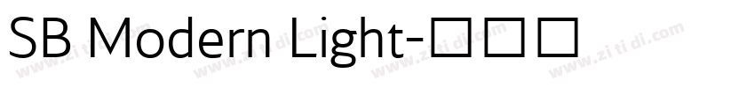 SB Modern Light字体转换